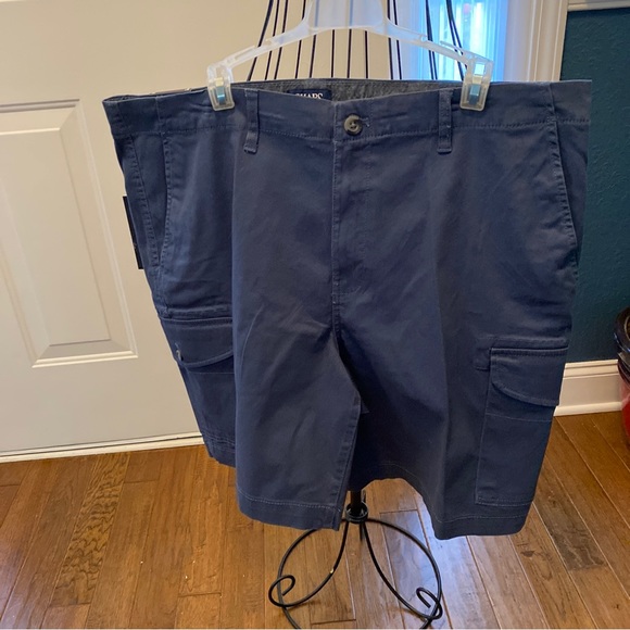 Chaps Shorts New Mens Chaps Size 4 Cargo Shorts Dark Denim Navy